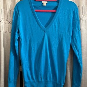 J. Crew Women’s Blue V-Neck Sweater